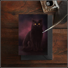 Load image into Gallery viewer, Black Shadow Cat Greeting Card