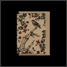 Load image into Gallery viewer, Skeleton & Sparrow Greeting Card