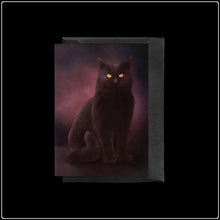 Load image into Gallery viewer, Black Shadow Cat Greeting Card