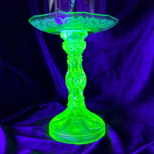 Load image into Gallery viewer, Javanimetrus cyaneus in Uranium Glass Display