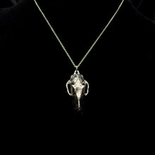 Load image into Gallery viewer, Hammer-Headed Bat Skull With Base - White Bronze