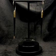Load image into Gallery viewer, Porcupine Quill & Brass Bullet Casing Earrings - Dark