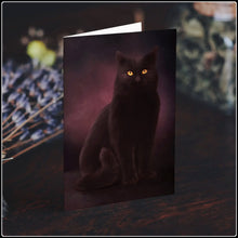 Load image into Gallery viewer, Black Shadow Cat Greeting Card