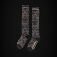 Load image into Gallery viewer, Bat Damask Knee High Socks