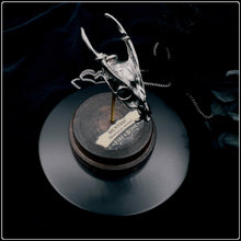 Load image into Gallery viewer, Muntjac (Vampire Deer) Skull Pendant - White Bronze