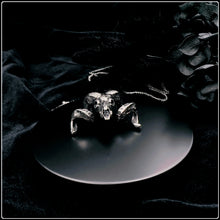 Load image into Gallery viewer, Merino Ram Skull Pendant - White Bronze