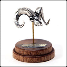 Load image into Gallery viewer, Bighorn Sheep Garnet Pendant - Sterling Silver - #intotheblack#