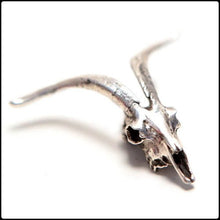 Load image into Gallery viewer, Goat Skull Pendant - White Bronze - #intotheblack#