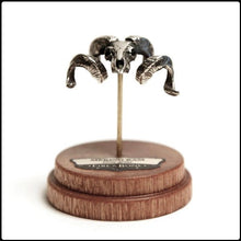 Load image into Gallery viewer, Merino Ram Skull Pendant - White Bronze - #intotheblack#