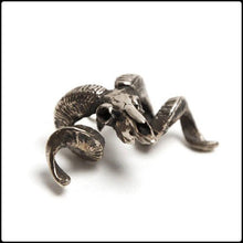 Load image into Gallery viewer, Merino Ram Skull Pendant - White Bronze - #intotheblack#