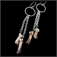 Load image into Gallery viewer, Scorched Bone Earrings - Sterling Silver - #intotheblack#