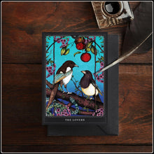 Load image into Gallery viewer, The Lovers Tarot Greeting Card - #intotheblack#