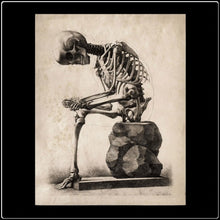 Load image into Gallery viewer, Vintage Anatomy Sitting Skeleton - #intotheblack#