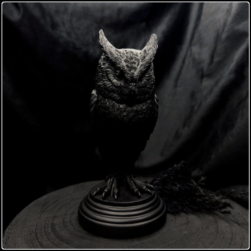 Gothic Owl Candle Holder