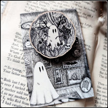 Load image into Gallery viewer, Frida Kahlo Ghostie Wooden Pin
