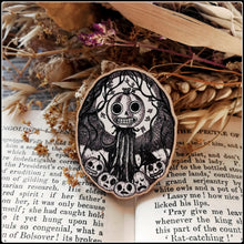 Load image into Gallery viewer, Patient Is The Night Wooden Pin
