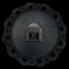 Load image into Gallery viewer, Let Me Rest Gold Enamel Tombstone Pin
