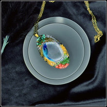 Load image into Gallery viewer, Resin Pendant with Diaphonised Fish and Botanicals
