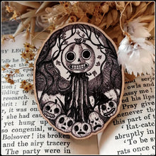 Load image into Gallery viewer, Patient Is The Night Wooden Pin
