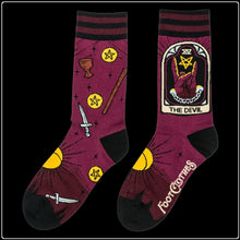 Load image into Gallery viewer, The Devil Tarot Nouveau Socks
