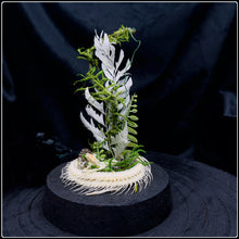 Load image into Gallery viewer, Coiled Keelback Snake Skeleton with Botanicals in Glass Globe
