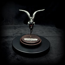 Load image into Gallery viewer, Goat Pendant with Garnet - White Bronze
