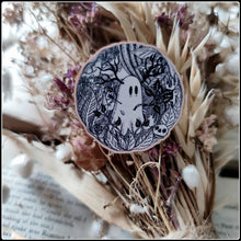 Load image into Gallery viewer, Frida Kahlo Ghostie Wooden Pin
