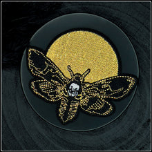 Load image into Gallery viewer, Death Moth &amp; Moon Embroidered Patch
