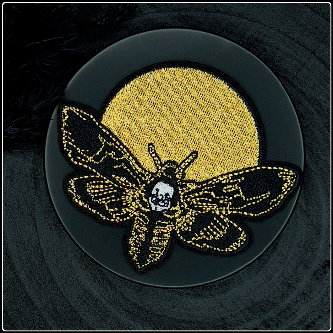 Death Moth & Moon Embroidered Patch