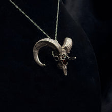 Load image into Gallery viewer, Bighorn Sheep Garnet Pendant - Sterling Silver
