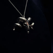 Load image into Gallery viewer, Merino Ram Skull Pendant - White Bronze
