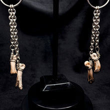 Load image into Gallery viewer, Scorched Bone Earrings - Sterling Silver
