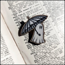 Load image into Gallery viewer, Rainy Day Ghost Wooden Pin
