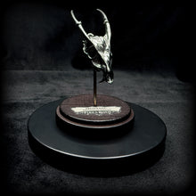Load image into Gallery viewer, Muntjac (Vampire Deer) Skull Pendant - White Bronze
