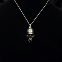 Load image into Gallery viewer, Modern Human Skull Pendant - White Bronze

