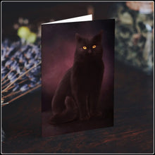Load image into Gallery viewer, Black Shadow Cat Greeting Card
