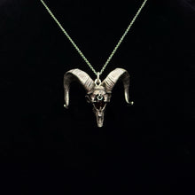 Load image into Gallery viewer, Bighorn Sheep Garnet Pendant - Sterling Silver
