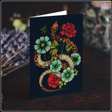 Load image into Gallery viewer, Floral Snake Greeting Card
