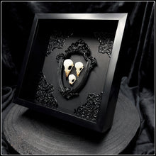 Load image into Gallery viewer, Trio Of Bird Skulls in Gothic Frame
