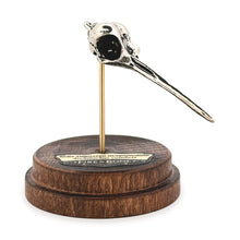 Load image into Gallery viewer, Ruby Throated Hummingbird Pendant - White Bronze
