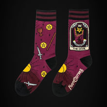 Load image into Gallery viewer, The Devil Tarot Nouveau Socks
