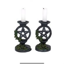 Load and play video in Gallery viewer, Aged Pentagram Candlesticks
