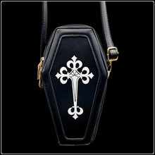 Load image into Gallery viewer, Black Coffin Shoulder Bag - #intotheblack#
