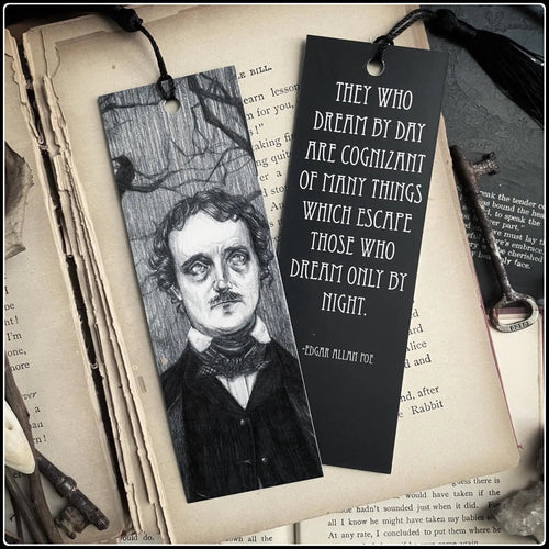 Edgar Allen Poe Bookmark - #intotheblack#