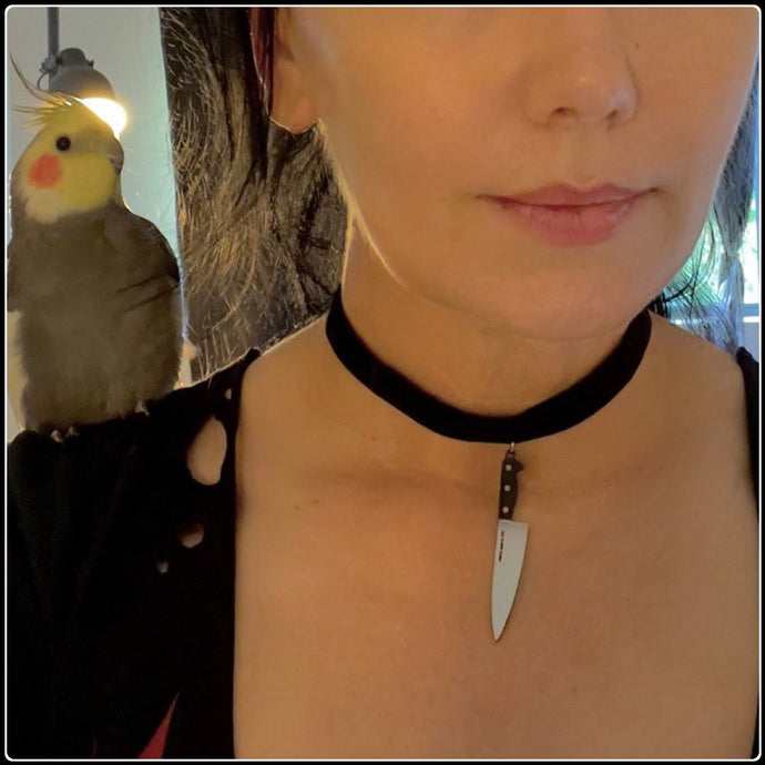 Knife of the Party Choker - #intotheblack#