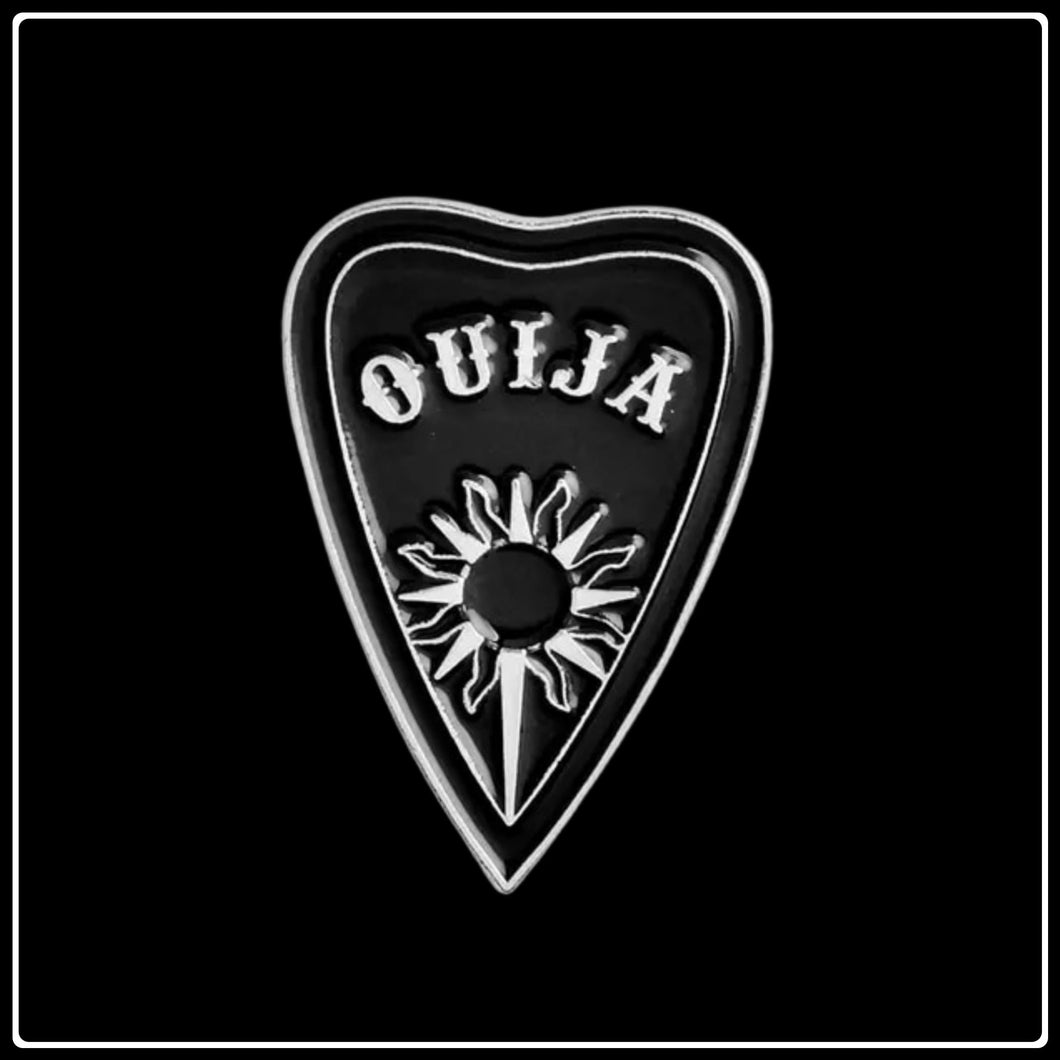 Ouija Planchette Pin In Black - #intotheblack#