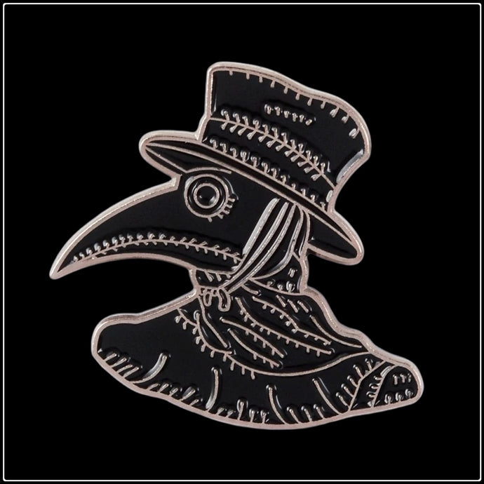 Plague Doctor Pin - Black & Gold - #intotheblack#