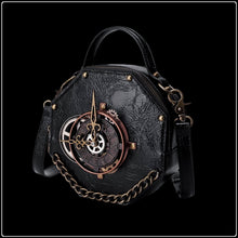 Load image into Gallery viewer, Steampunk Clock Handbag - #intotheblack#
