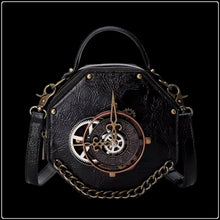 Load image into Gallery viewer, Steampunk Clock Handbag - #intotheblack#
