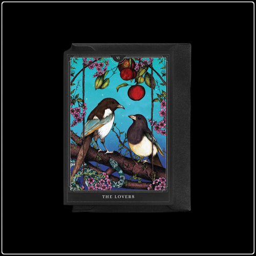 The Lovers Tarot Greeting Card - #intotheblack#